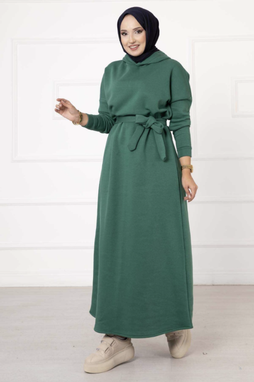 Hoodie lange trui groen